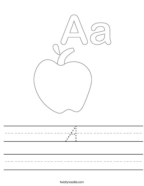 A is for Apple Worksheet