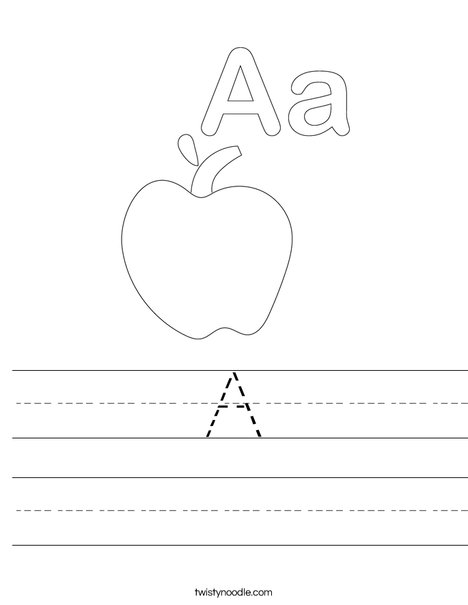A is for Apple Worksheet