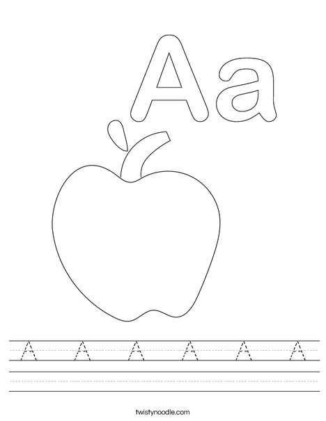 A is for Apple Worksheet