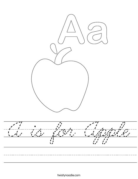 A is for Apple Worksheet