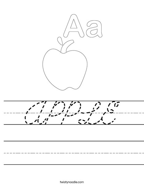 A is for Apple Worksheet