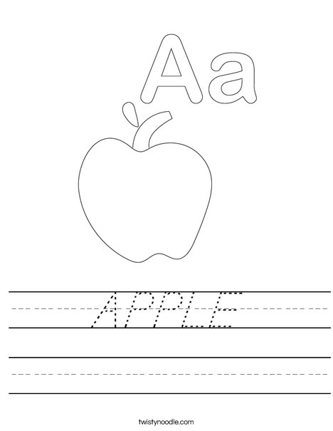 A is for Apple Worksheet