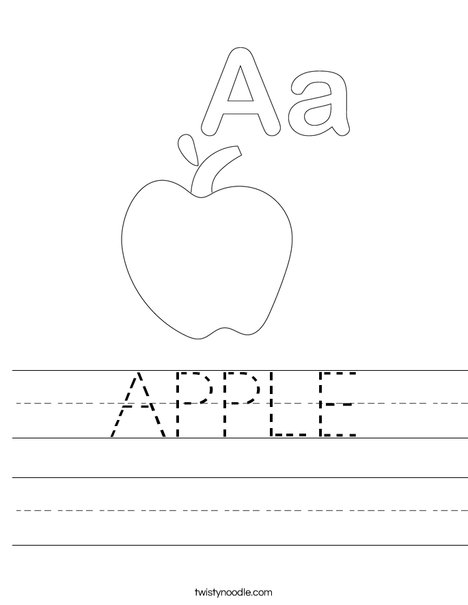 A is for Apple Worksheet