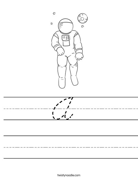 A is for Austronaut Worksheet
