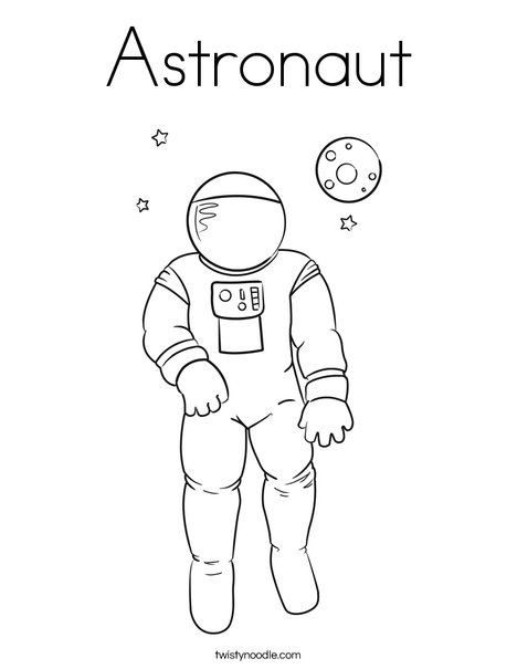 A is for Austronaut Coloring Page