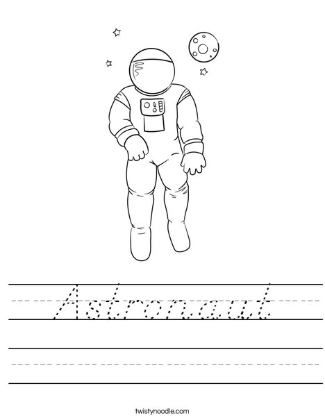 A is for Austronaut Worksheet