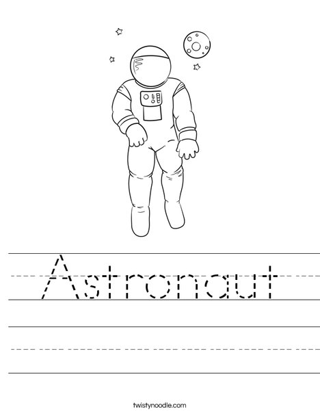 A is for Austronaut Worksheet