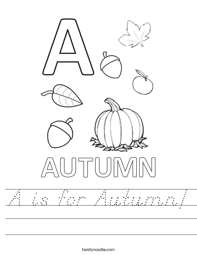 A is for Autumn! Worksheet