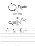 A is for  Worksheet