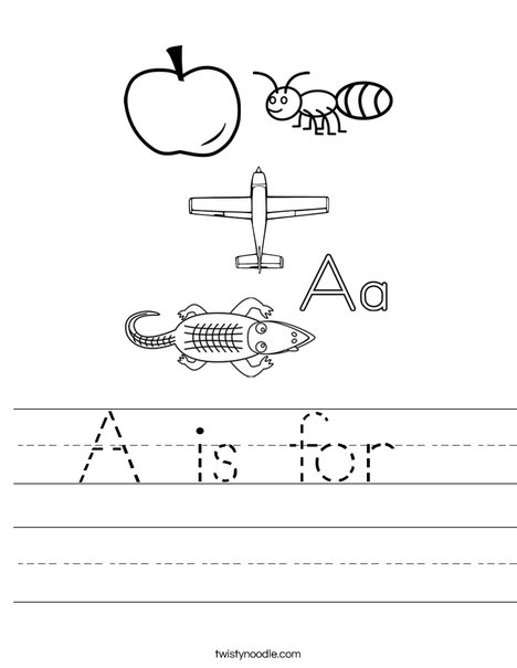 A is for Worksheet
