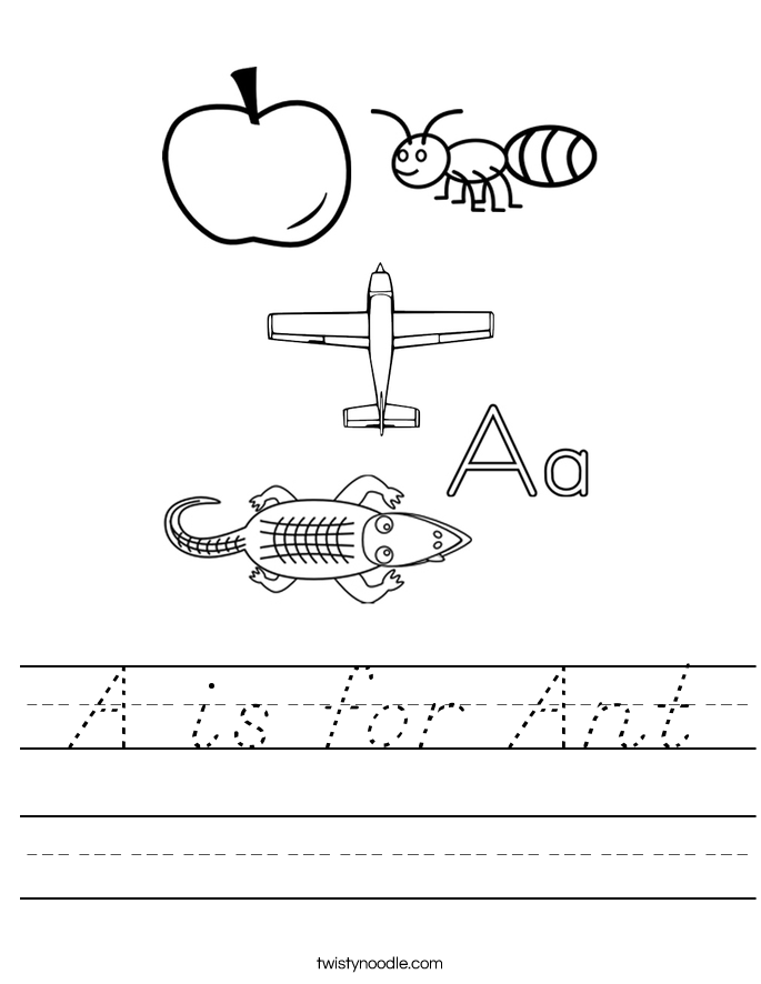 A is for Ant Worksheet