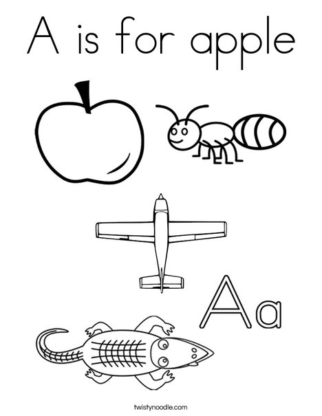 A is for Coloring Page