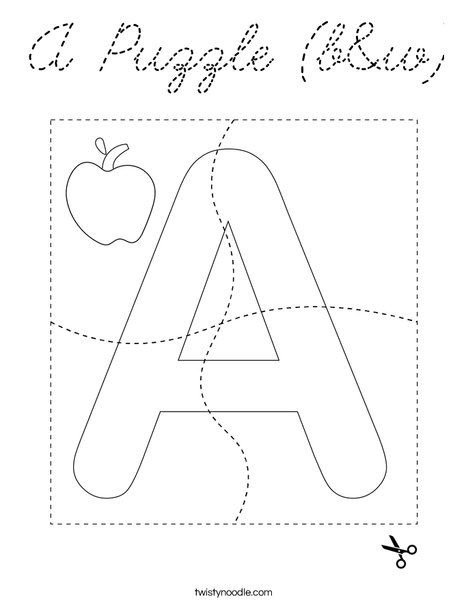A Puzzle (b&w) Coloring Page