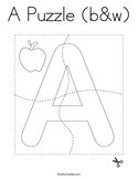 A Puzzle (b&w) Coloring Page