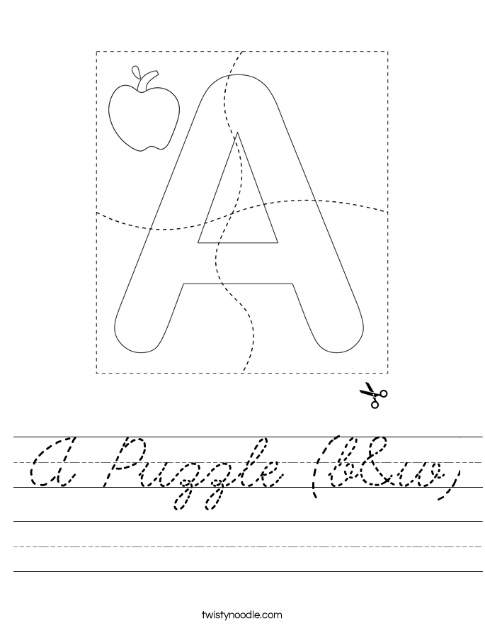 A Puzzle (b&w) Worksheet