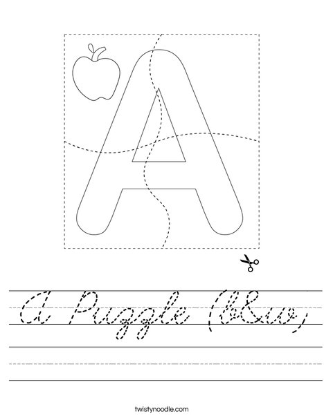 A Puzzle (b&w) Worksheet