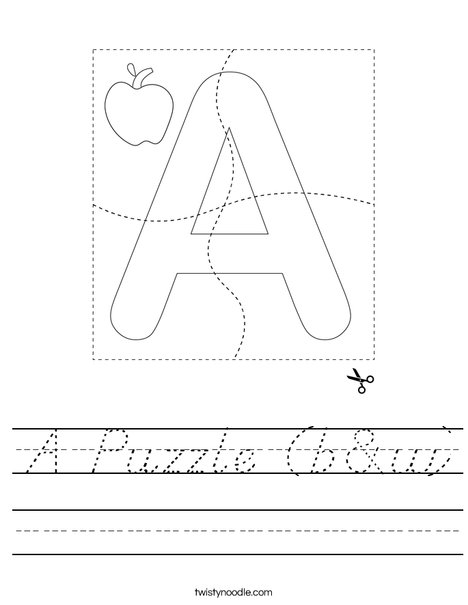 A Puzzle (b&w) Worksheet