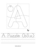 A Puzzle (b&w) Worksheet