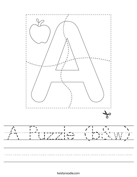 A Puzzle (b&w) Worksheet