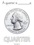 A quarter is ________¢. Coloring Page