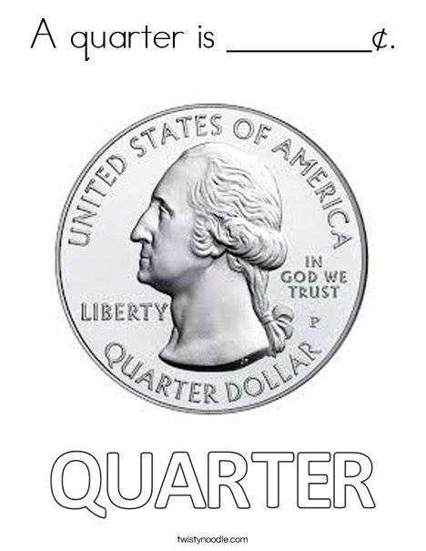 quarter coloring page