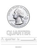 A quarter is ________¢. Worksheet