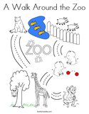 A Walk Around the Zoo Coloring Page
