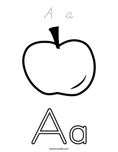 Big and Little Letter A Coloring Page