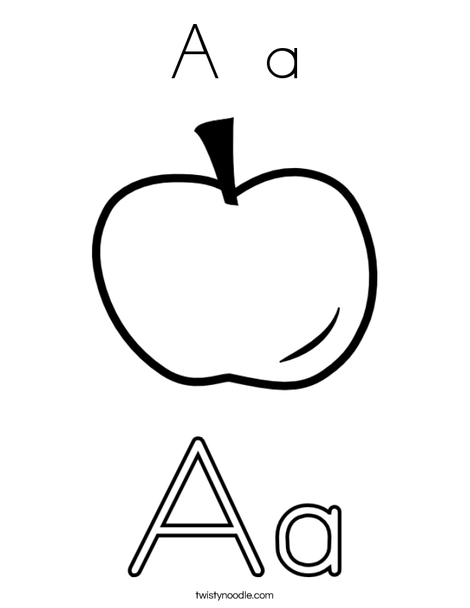 A  a Coloring Page