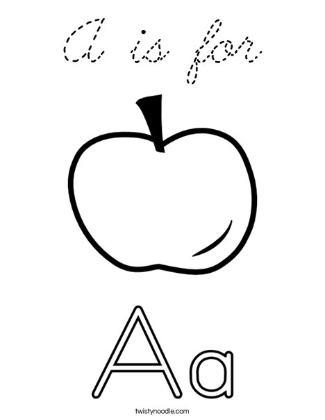 Big and Little Letter A Coloring Page