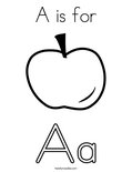 A is for Coloring Page