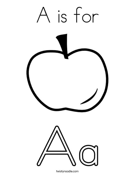 Big and Little Letter A Coloring Page