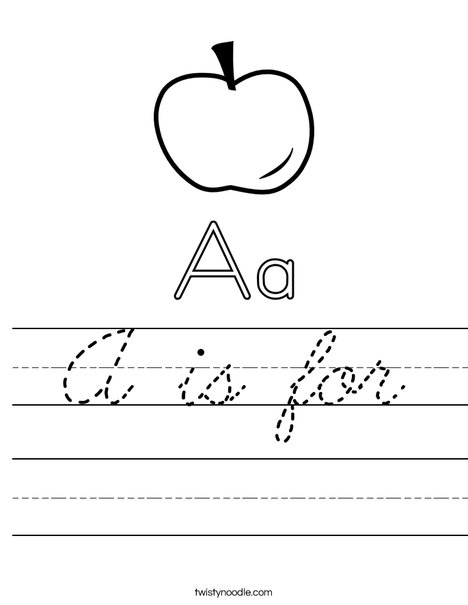 Big and Little Letter A Worksheet