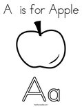 A  is for Apple Coloring Page