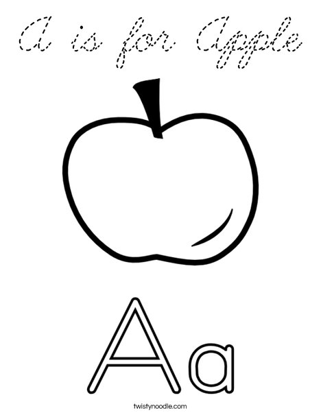 Big and Little Letter A Coloring Page