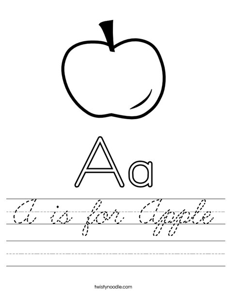 Big and Little Letter A Worksheet