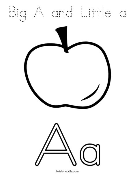 Big and Little Letter A Coloring Page