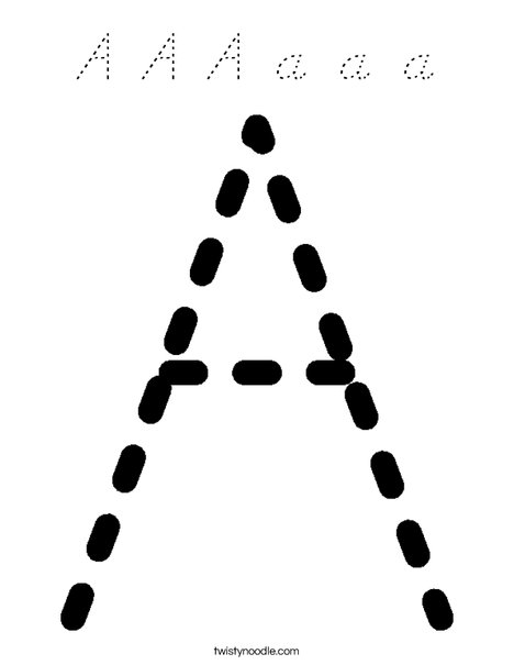 Tracing Letter A Coloring Page