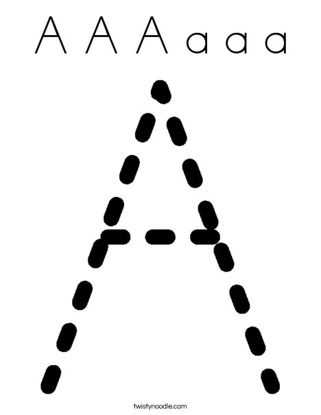 Tracing Letter A Coloring Page