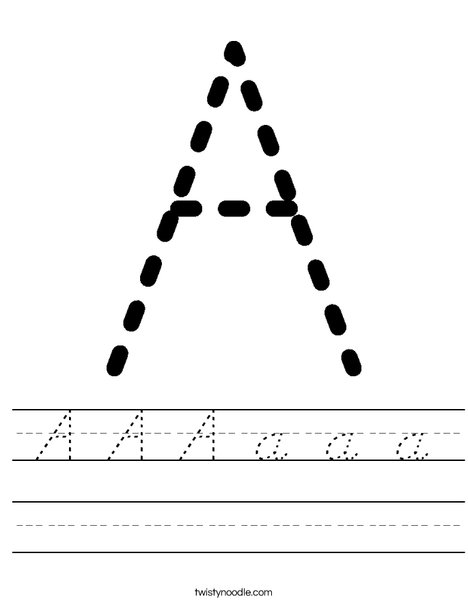 Tracing Letter A Worksheet