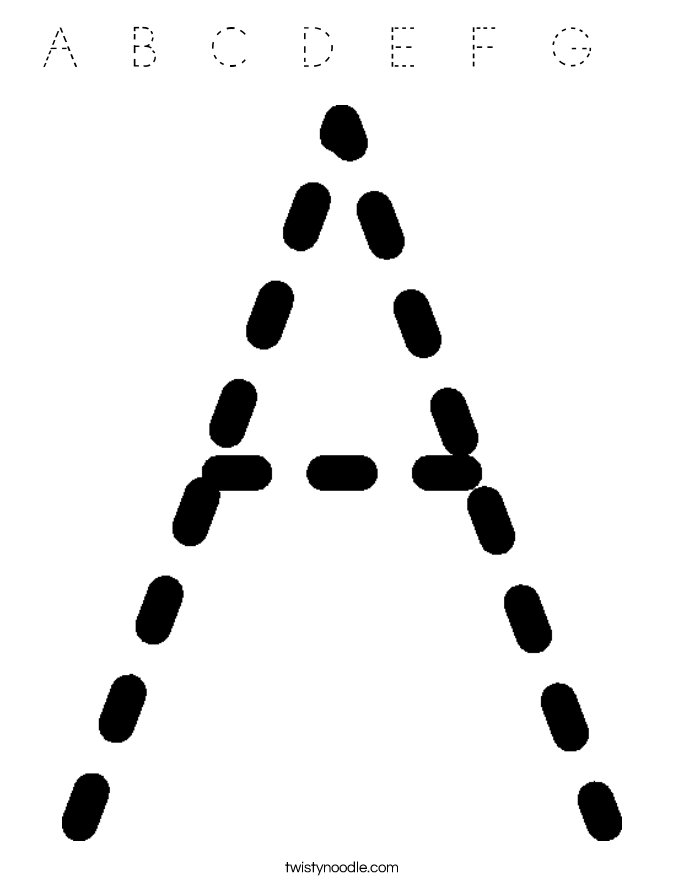 A  B  C  D  E  F  G   Coloring Page