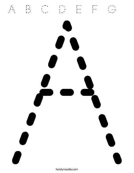Tracing Letter A Coloring Page