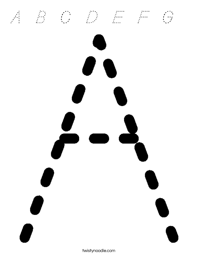 A  B  C  D  E  F  G   Coloring Page