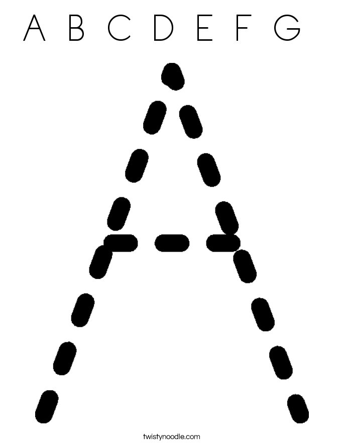 A  B  C  D  E  F  G   Coloring Page
