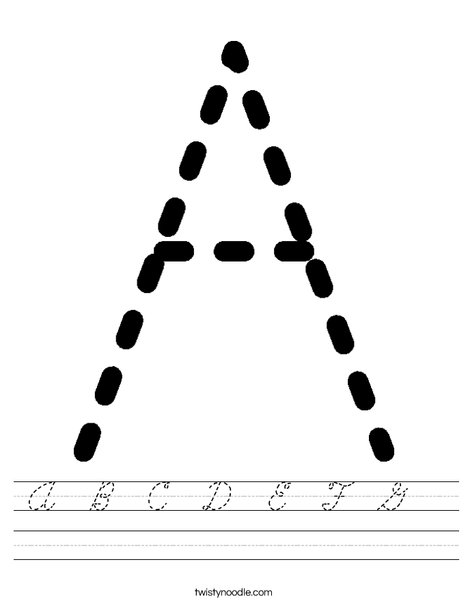 Tracing Letter A Worksheet