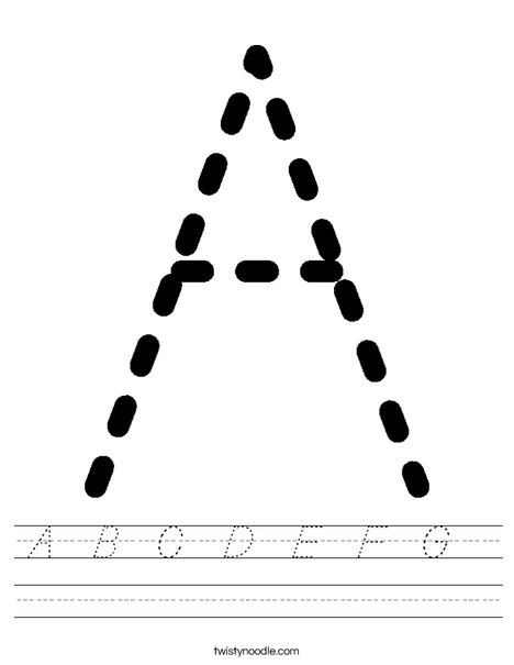 Tracing Letter A Worksheet