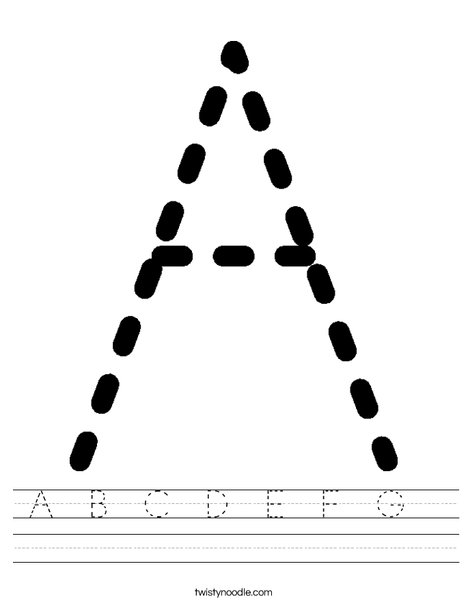 Tracing Letter A Worksheet