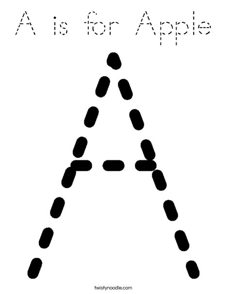 Tracing Letter A Coloring Page