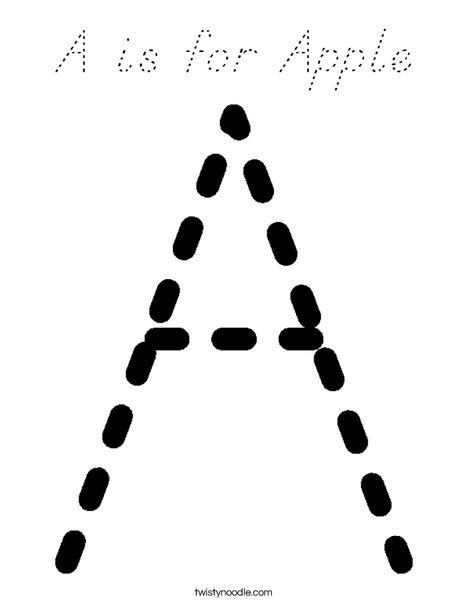 Tracing Letter A Coloring Page
