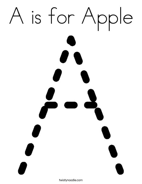 Tracing Letter A Coloring Page